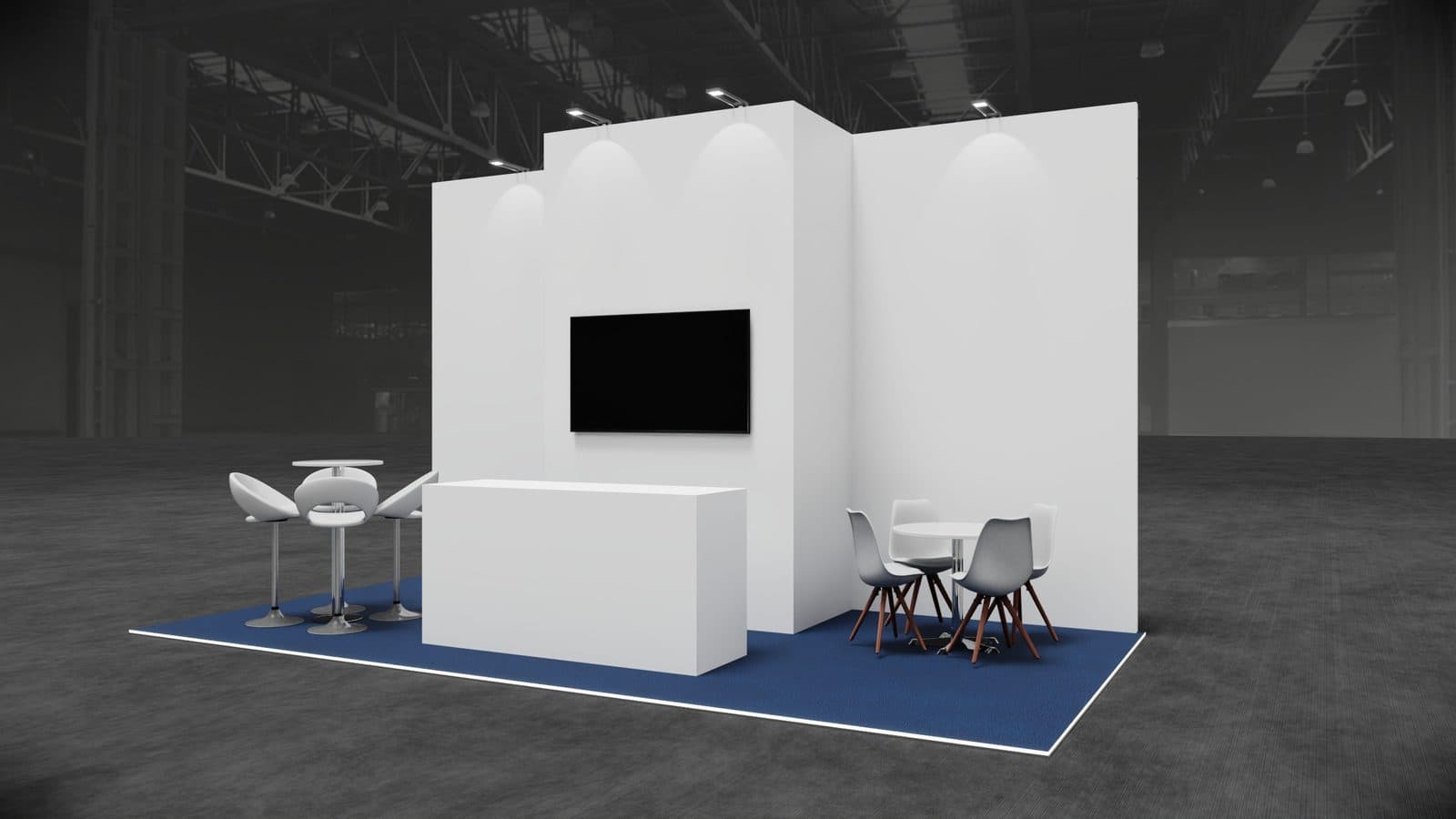 STEADY 6×4 m stand, perspectief van buiten