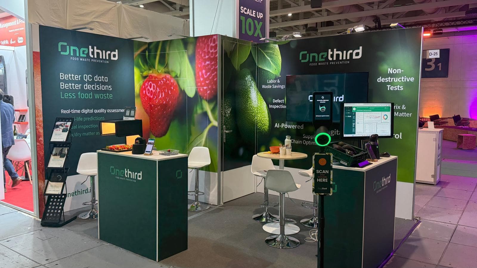 Onethird - food waste prevention, Onethird, ca. 4 × 6 m modulaire beursstand